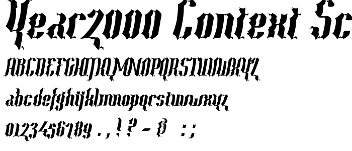 Year2000 Context Scrambled Hvy font